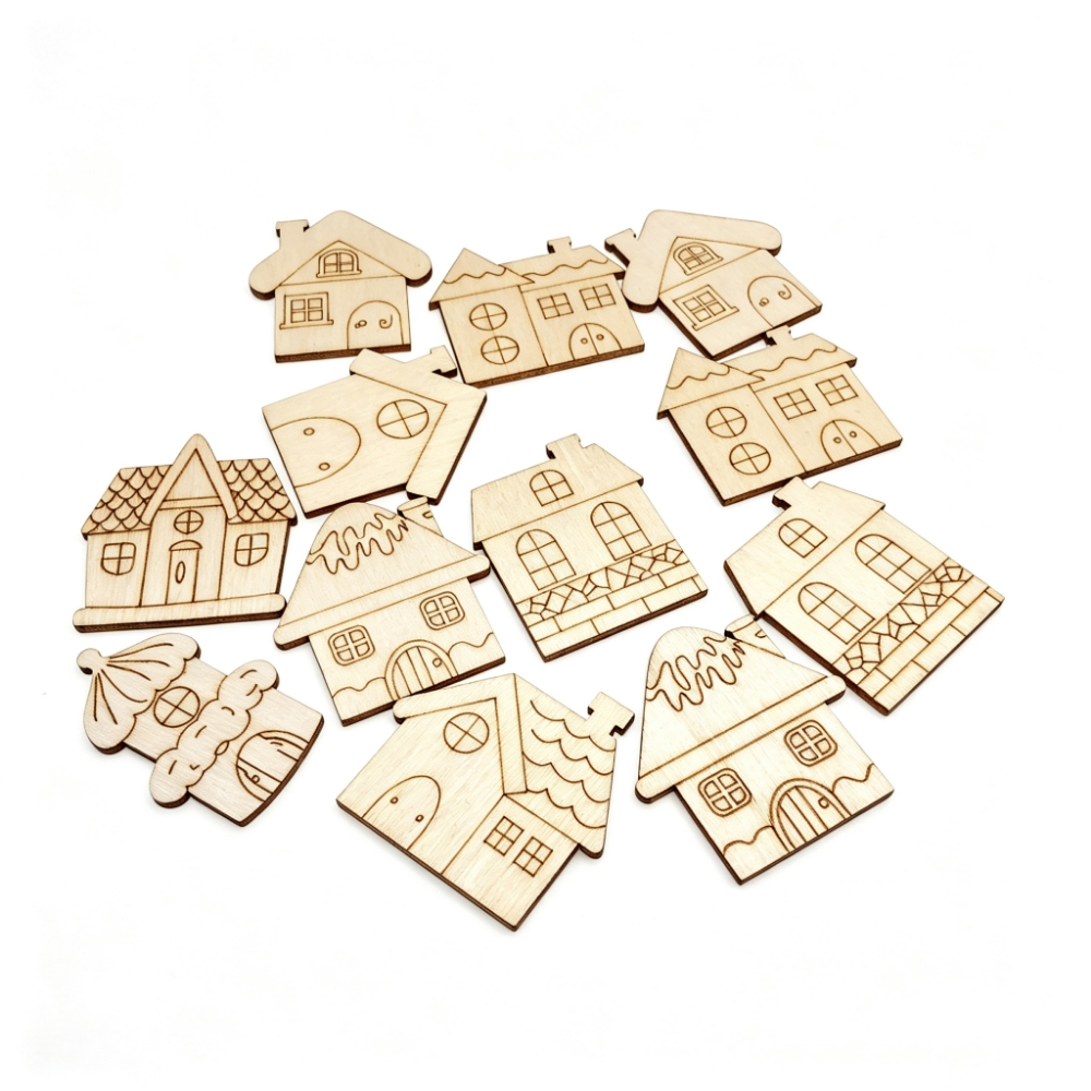 Christmas Craft Embellishment - Decorazioni natalizie in legno da 40