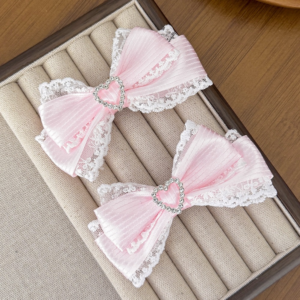 Lace Ribbon Trim - 1 paio di fermagli per capelli