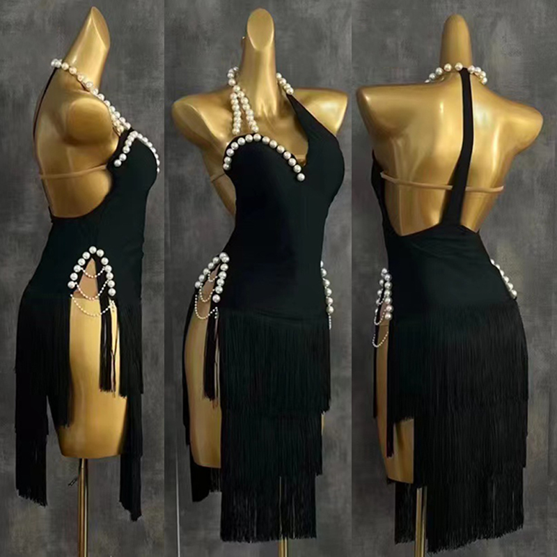 Beaded Trim Fringe - 2025 Abito da ballo latino di