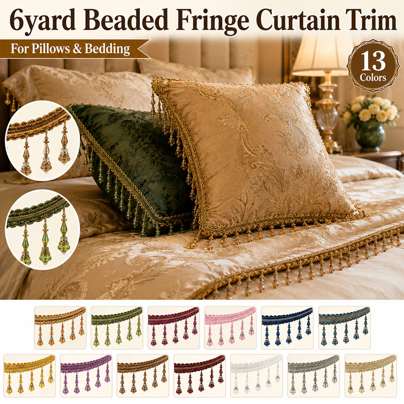 Beaded Trim Fringe - Frangia con Perline e Nappine 6