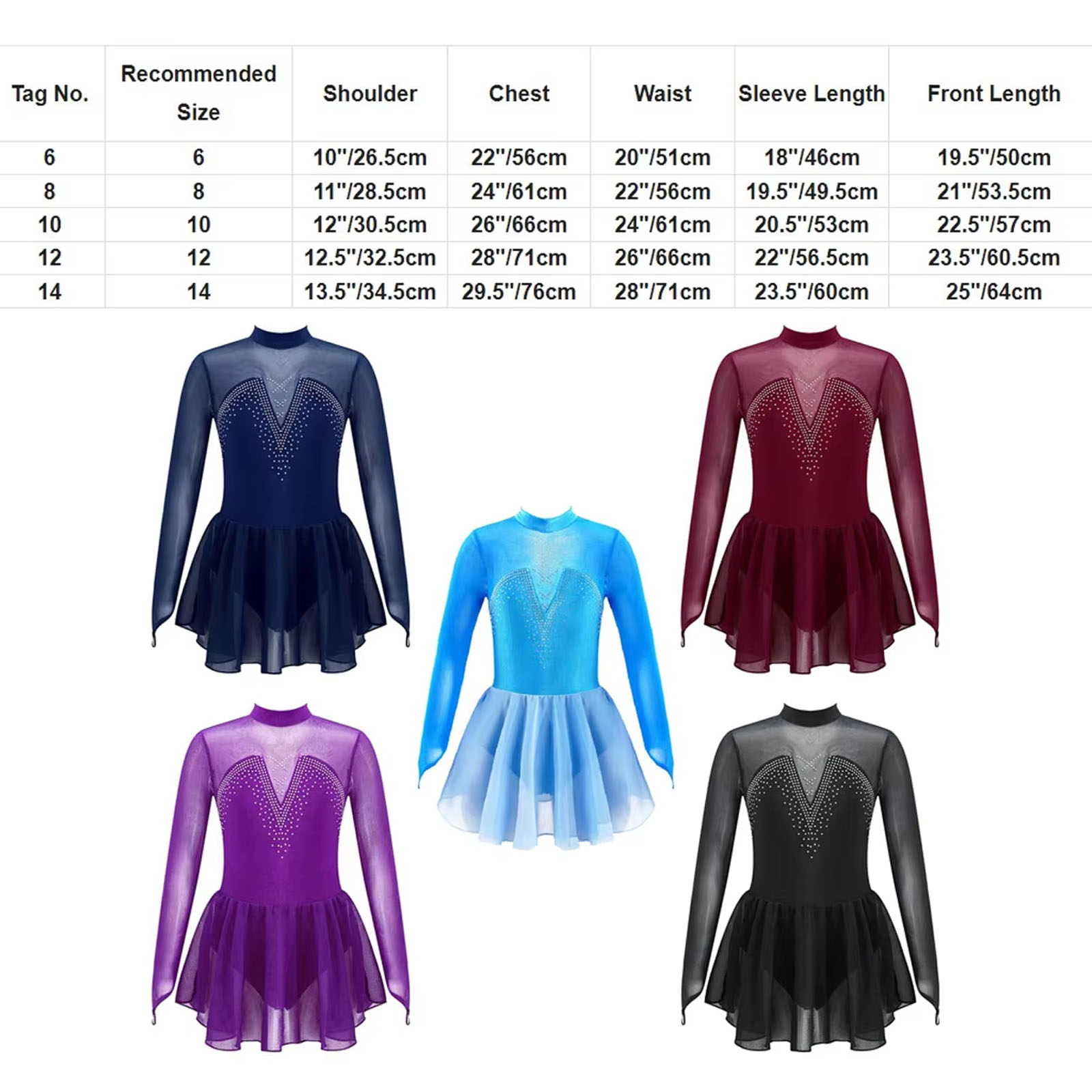 Vestito da pattinaggio di figu - Rhinestone Banding Trim recensione e prezzo