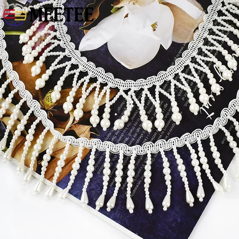 1/2 Metri di Perle In Rilievo  - Beaded Trim Fringe recensione e prezzo